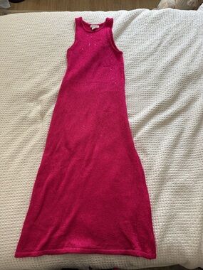 House of Harlow 1960 Hot Pink Sparkle Knit Top